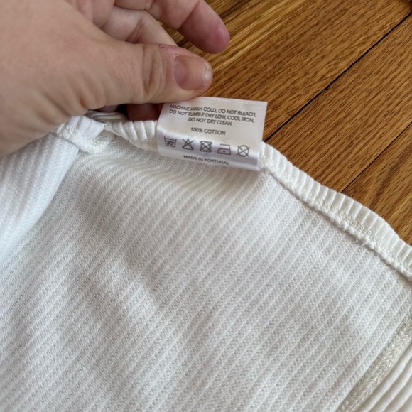 Varley Jenny Sweat Boxy Crop mock neck sweatshirt cutout ivory women S - Picture 10 of 11